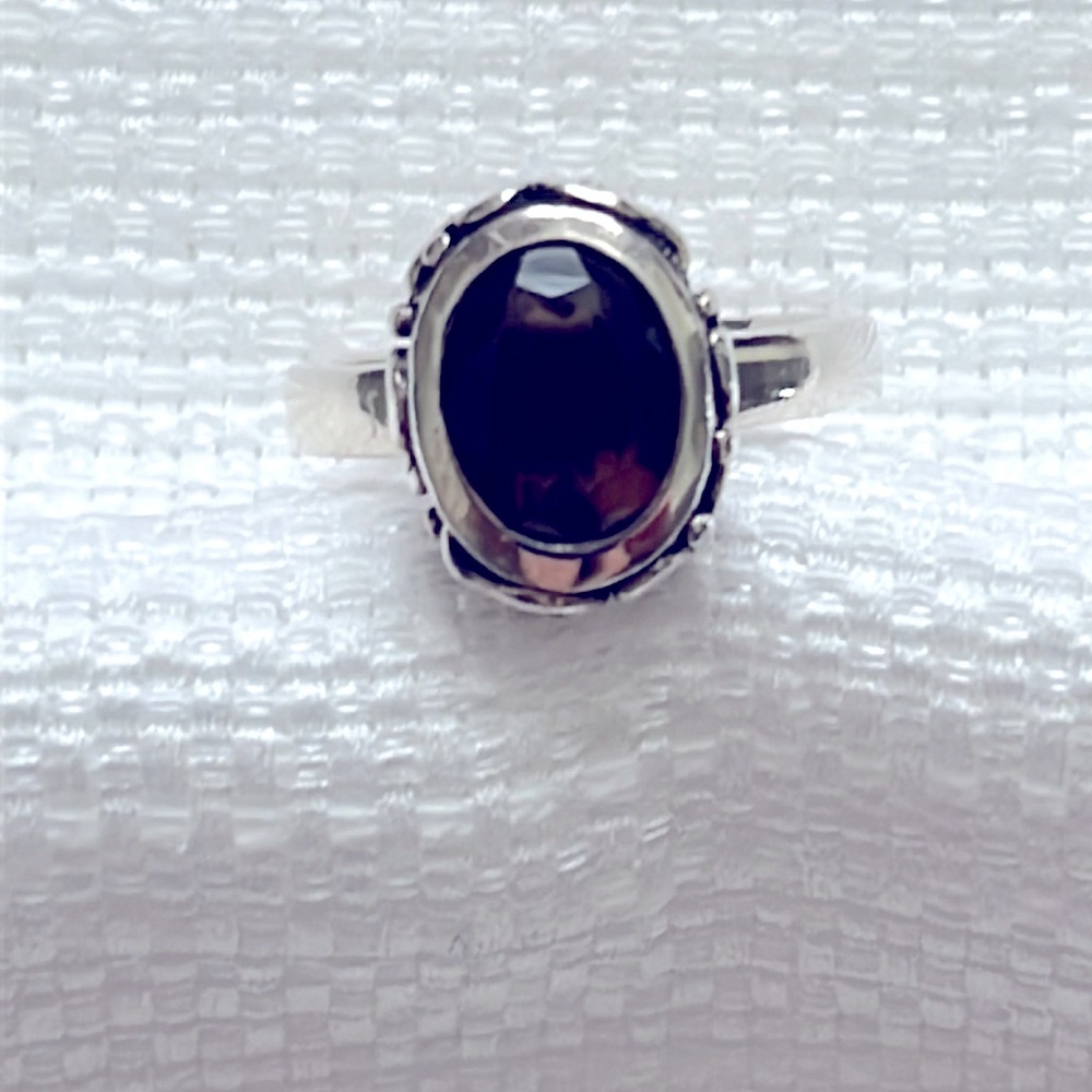 SILPADA STERLING SILVER SMOKEY TOPAZ RING SZ 8